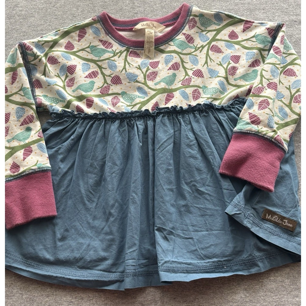 Matilda Jane Tweet Tweet Peplum Tunic Sweatshirt Top Sz 4 Moments With You